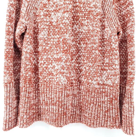 Universal Thread Boho Relax Crosshatch Burnt Orange Henley Pullover Sweater M - Picture 3 of 10